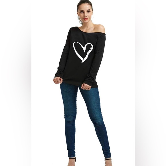 Women’s off the Shoulder Sweatshirt - Picture 2 of 5